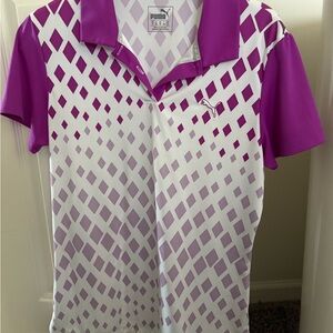 Puma Women’s Purple Graphic Golf Polo Shirt